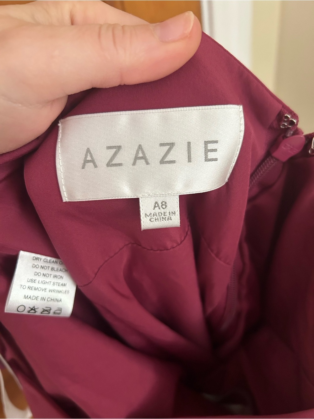 Azazie Elegant Burgundy V-Neck Maxi Dress - Picture 3 of 3